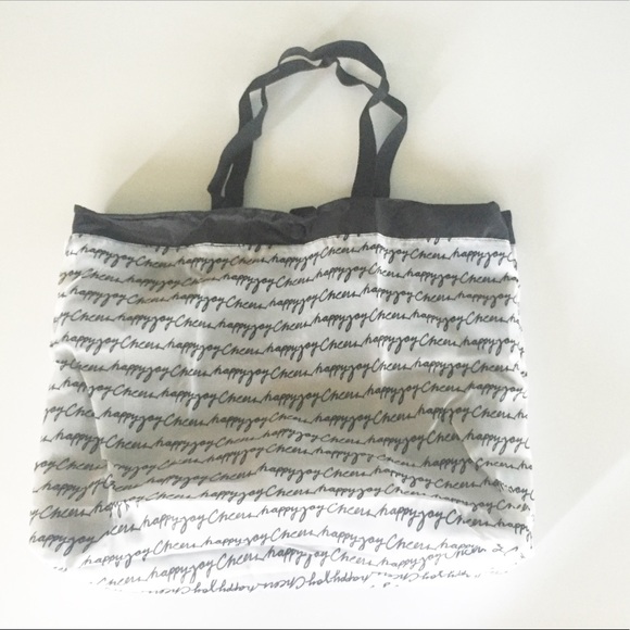 White House Black Market Reversible Happy Joy Cheers Tote - Picture 3 of 5